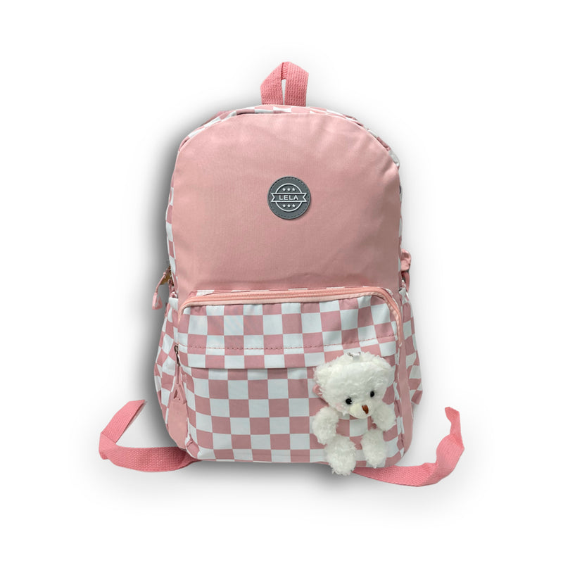 Backpack School Chess Waterproof Notebook Teddy Bear Antitheft Pocket