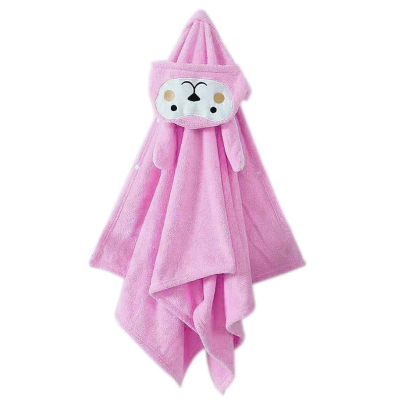 Baby Bath Towel With Teddy Bear Hood and Little Ears Children's Plush 100% Cotton