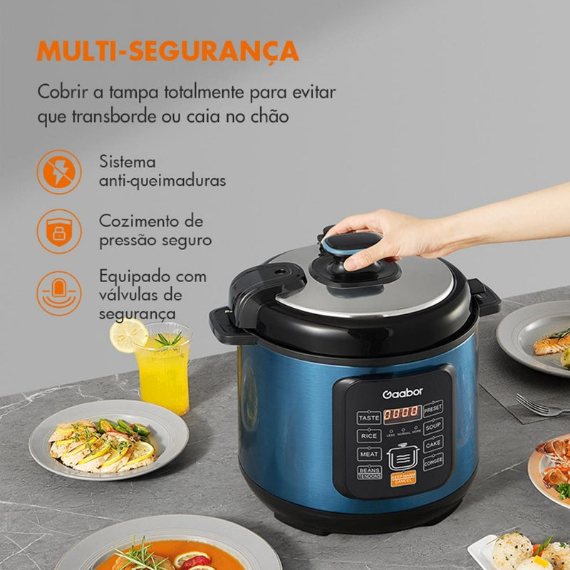 Electric Pressure Cooker 6L Gaabor 1000W 8 Functions